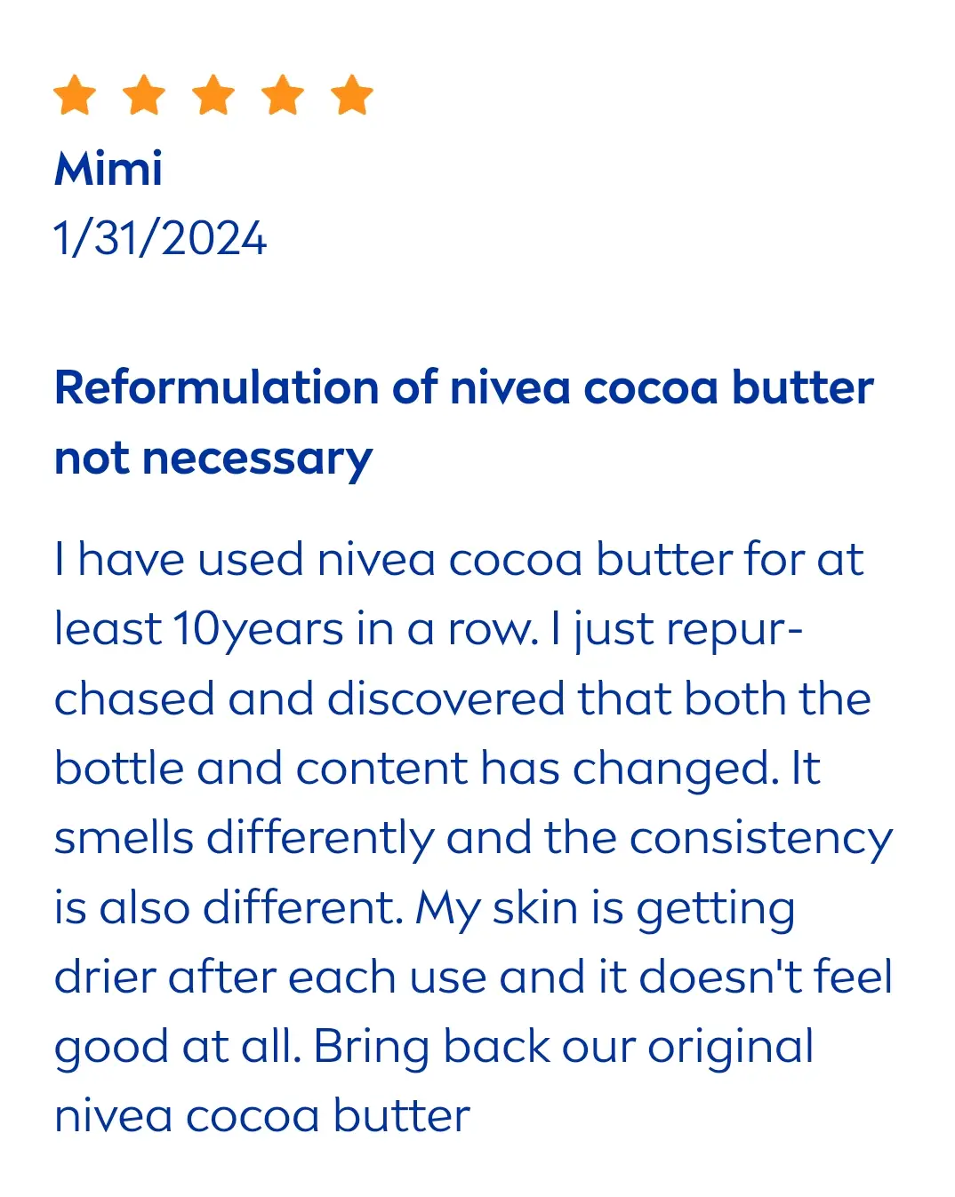does nivea cocoa butter lighten the skin