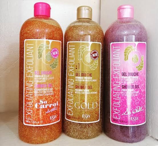 Fair and White Shower Gel commonly used in Nigeria